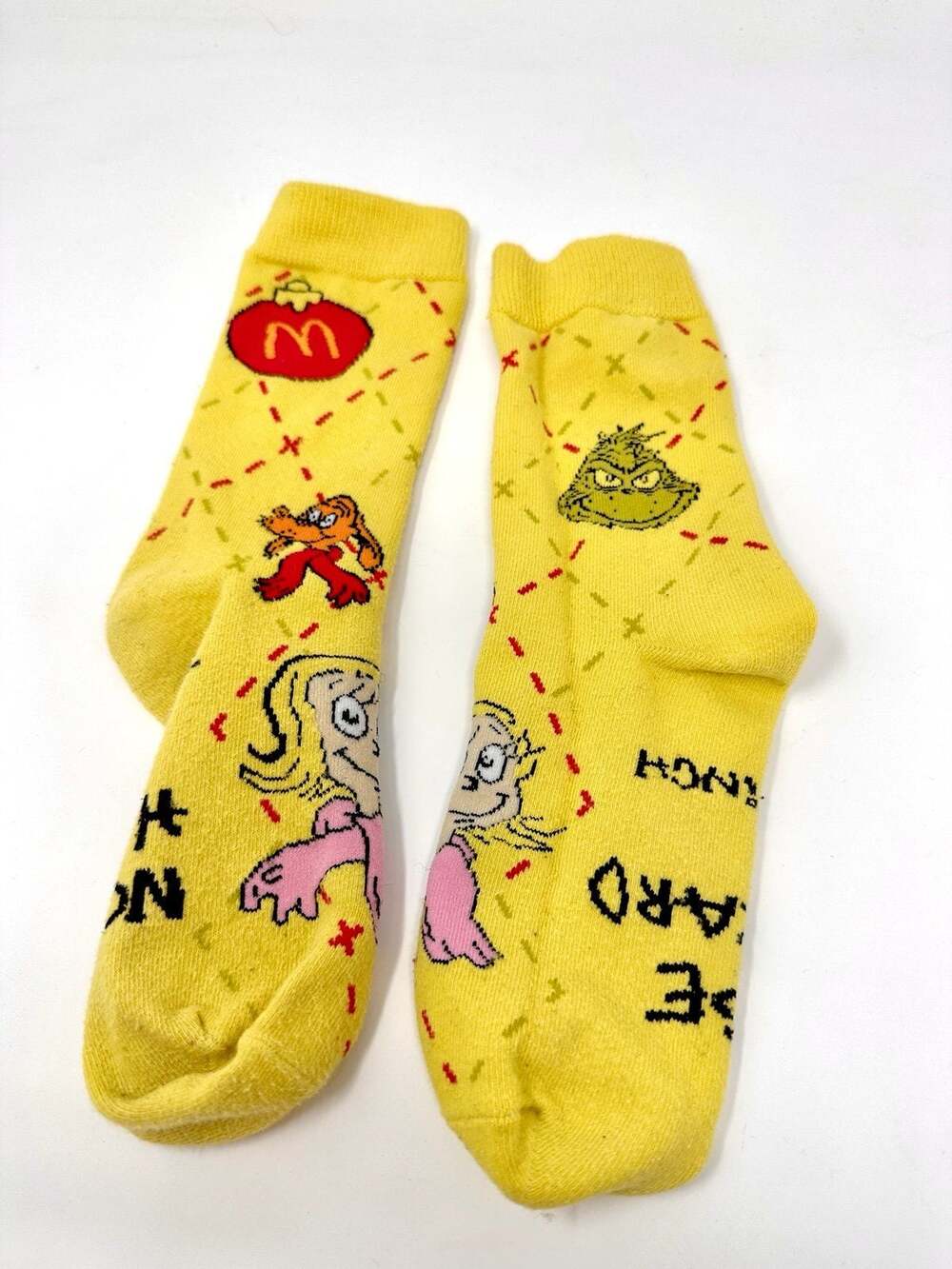 Cindy Lou Who Yellow Grinch Socks Dr. Seuss McDonald's Adult Happy Meal 2025